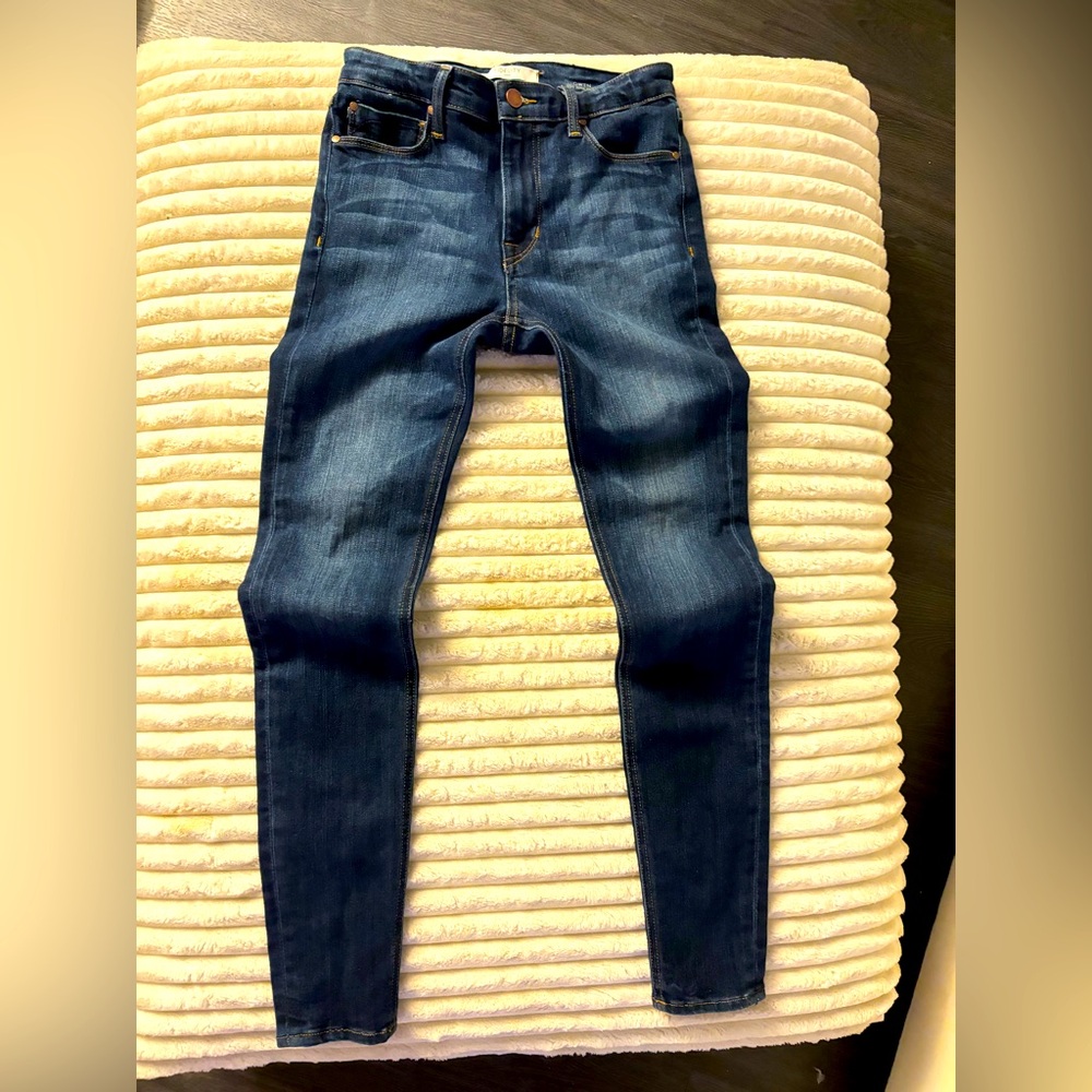 Women's Fidelity Denim Gwen High Rise Super Skinny Jeans Size 25 Dark Wash